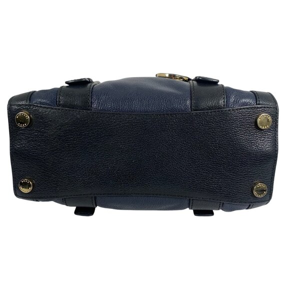 MICHAEL KORS Collins Stud Medium TwoTone Leather Satchel Shoulder Bag + Fob EUC - Picture 6 of 12